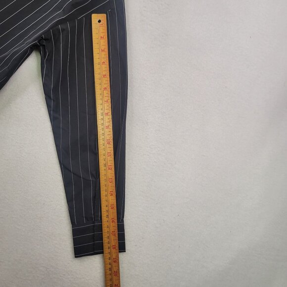 Sun Kim Womens XS Pinstripe Tunic Button Front Pockets USA Lagenlook Designer - Picture 15 of 15